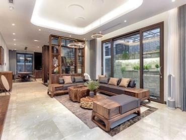 Mẫu Ghế Sofa Bọc Da Khung Gỗ Óc Chó Nhập Khẩu Cực Đẹp